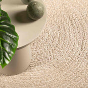 Vidaxl vloerkleed zizur beige binnen en buiten 120x120 cm jute look - afbeelding 1