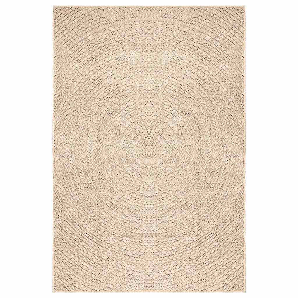 Vidaxl vloerkleed zizur beige binnen en buiten 140x200 cm jute look
