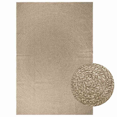 Vidaxl vloerkleed zizur beige binnen en buiten 200x290 cm jute look