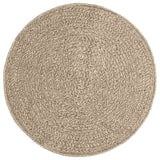 Vidaxl vloerkleed zizur beige binnen en buiten ø 90 cm jute look - afbeelding 2