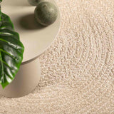 Vidaxl vloerkleed zizur beige binnen en buiten ø 120 cm jute look - afbeelding 1