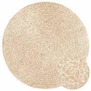 Vidaxl vloerkleed zizur beige binnen en buiten ø 120 cm jute look - afbeelding 3