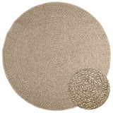 Vidaxl vloerkleed zizur beige binnen en buiten ø 160 cm jute look - afbeelding 1