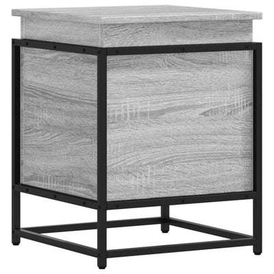 Vidaxl opbergbox met deksel 40x40x51,5 cm bewerkt hout grijs sonoma