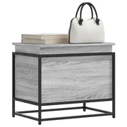 Vidaxl opbergbox met deksel 60x40x51,5 cm bewerkt hout grijs sonoma - afbeelding 1