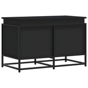 Vidaxl opbergbox met deksel 80x40x51,5 cm bewerkt hout zwart - afbeelding 2