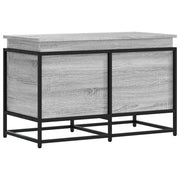 Vidaxl opbergbox met deksel 80x40x51,5 cm bewerkt hout grijs sonoma - afbeelding 2