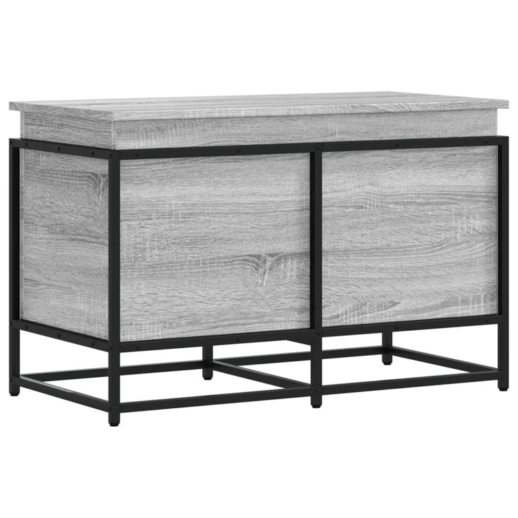 Vidaxl opbergbox met deksel 80x40x51,5 cm bewerkt hout grijs sonoma
