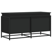 Vidaxl opbergbox met deksel 100x40x51,5 cm bewerkt hout zwart - afbeelding 2