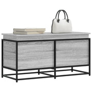 Vidaxl opbergbox met deksel 100x40x51,5 cm bewerkt hout grijs sonoma - afbeelding 1