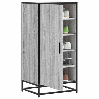 Vidaxl schoenenrek 48x38x97,5 cm bewerkt hout grijs sonoma eikenkleur