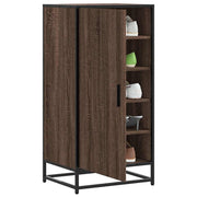 Vidaxl schoenenrek 48x38x97,5 cm bewerkt hout bruin eikenkleurig - afbeelding 1