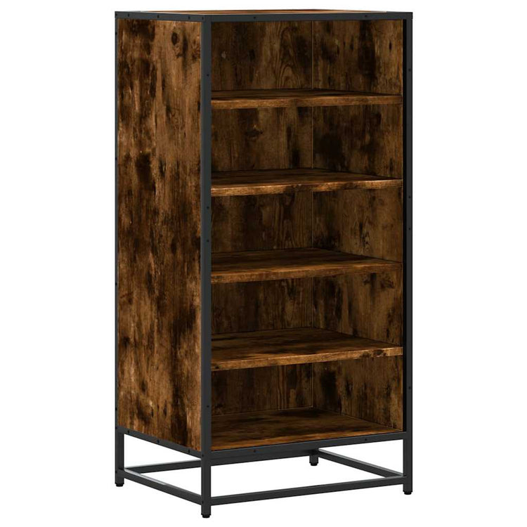 Vidaxl schoenenrek 48x38x97,5 cm bewerkt hout gerookt eikenkleurig
