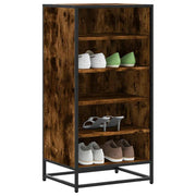 Vidaxl schoenenrek 48x38x97,5 cm bewerkt hout gerookt eikenkleurig - afbeelding 1