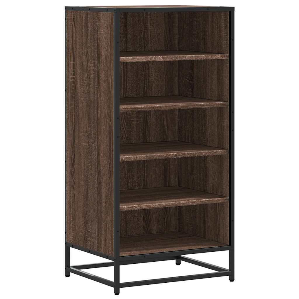 Vidaxl schoenenrek 48x38x97,5 cm bewerkt hout bruin eikenkleurig