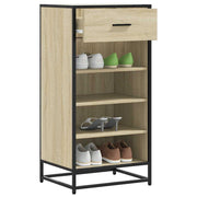 Vidaxl schoenenrek 48x38x97,5 cm bewerkt hout sonoma eikenkleurig - afbeelding 1