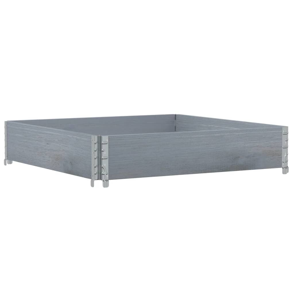 VidaXL Plantenbak 100x100 cm massief grenenhout grijs