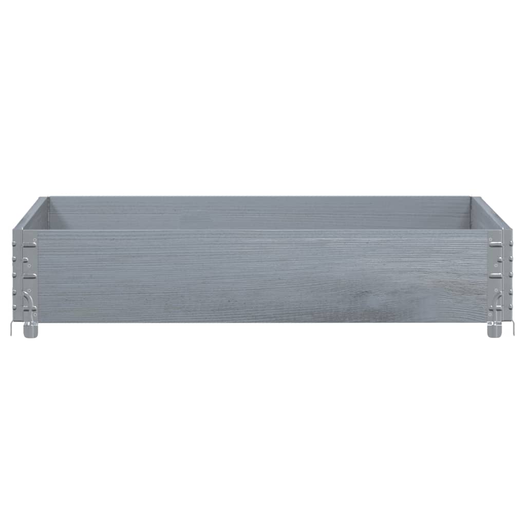 VidaXL Plantenbak 100x100 cm massief grenenhout grijs