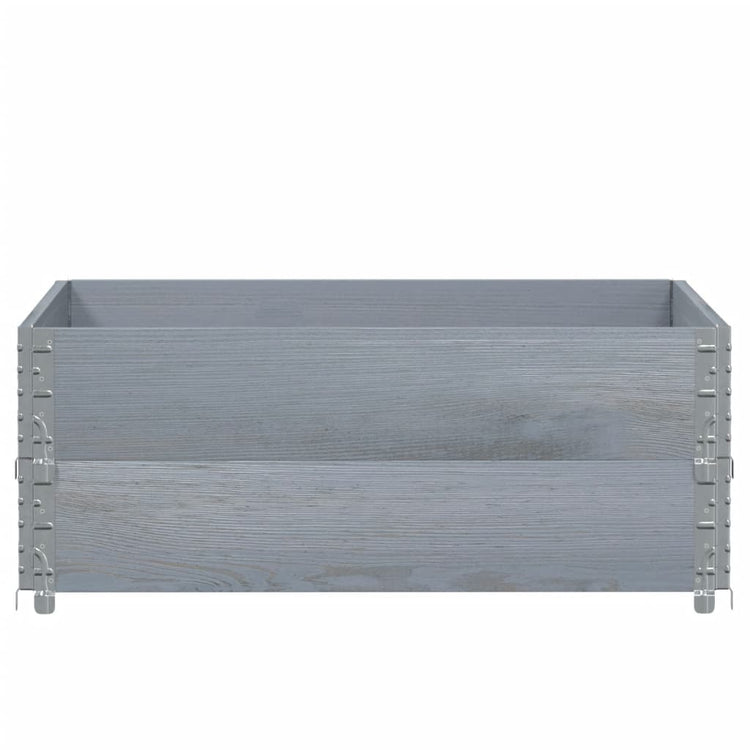 Vidaxl plantenbak 100x100 cm massief grenenhout grijs
