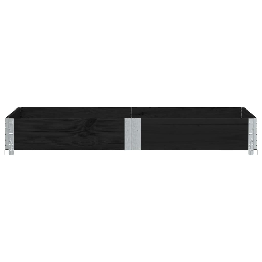 VidaXL Plantenbak 150x100 cm massief grenenhout zwart