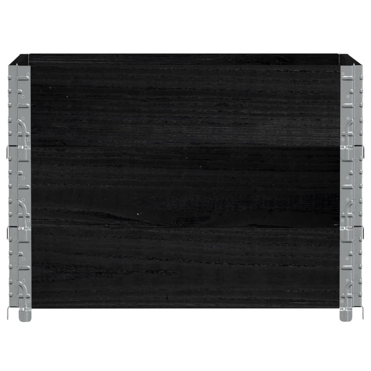 Vidaxl plantenbak 80x60 cm massief grenenhout zwart