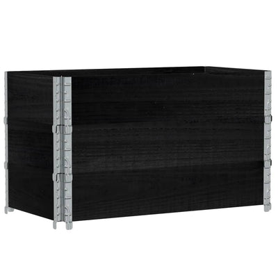 Vidaxl plantenbak 100x50 cm massief grenenhout zwart