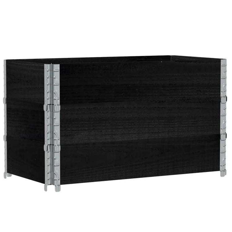 Vidaxl plantenbak 100x50 cm massief grenenhout zwart