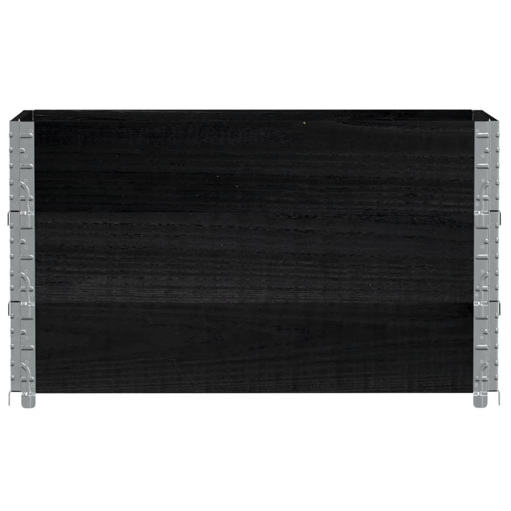Vidaxl plantenbak 100x50 cm massief grenenhout zwart
