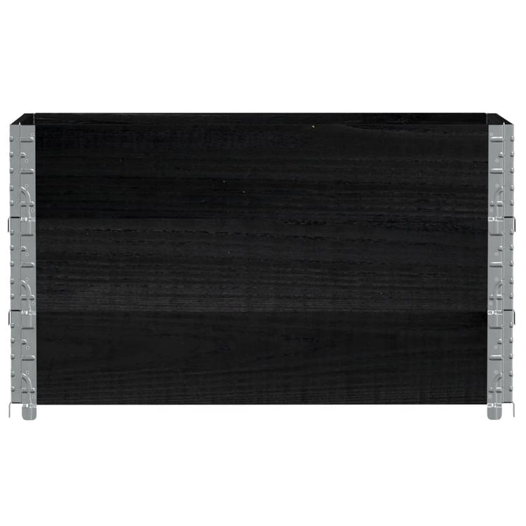 Vidaxl plantenbak 100x50 cm massief grenenhout zwart