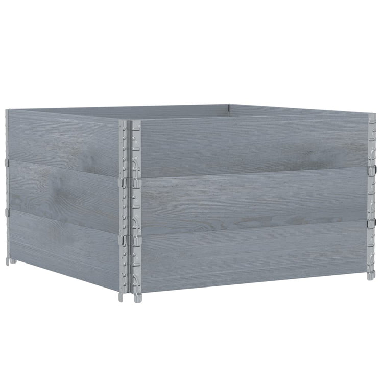 Vidaxl plantenbak 100x100 cm massief grenenhout grijs