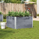 Vidaxl plantenbak 100x100 cm massief grenenhout grijs