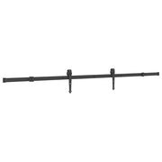 Vidaxl doos met onderdelen voor schuifdeur 213,5 cm staal zwart - afbeelding 2