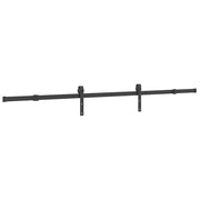 Vidaxl doos met onderdelen voor schuifdeur 213,5 cm staal zwart - afbeelding 2