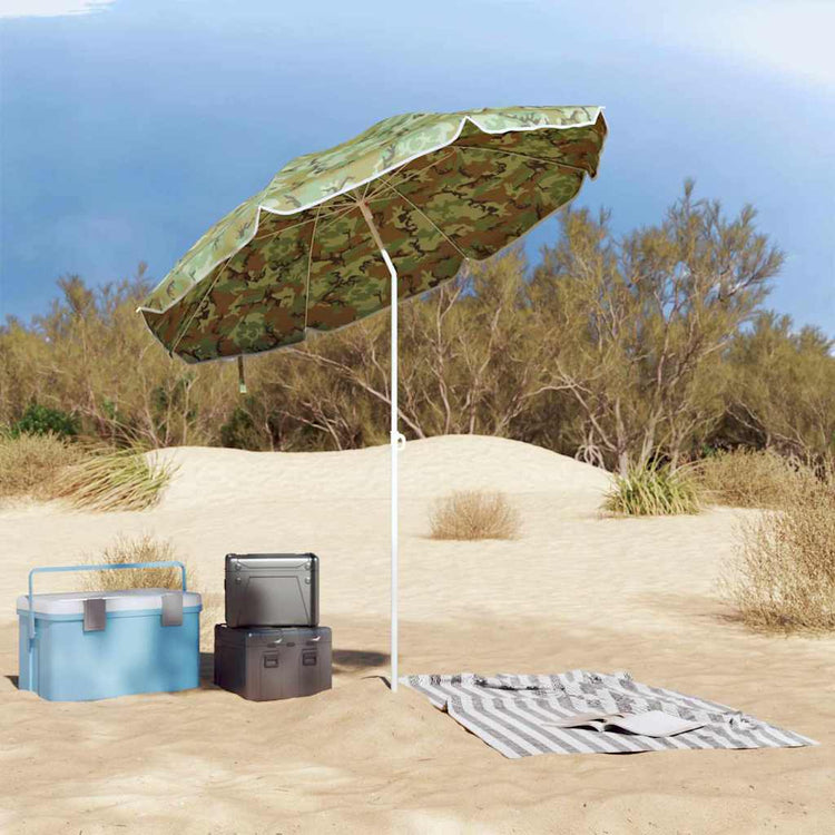 Vidaxl tuinparasol 240 cm 170t polyester camouflage