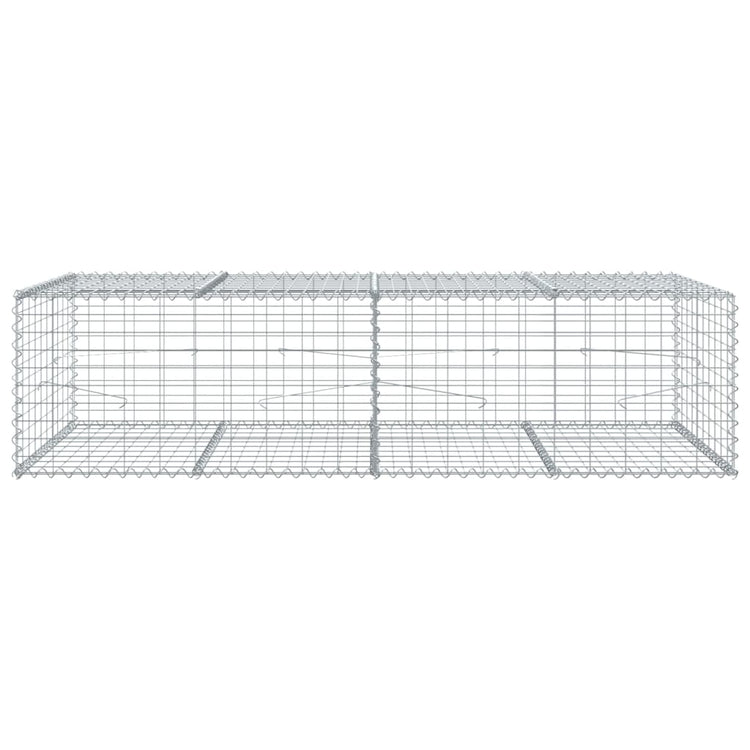 Vidaxl schanskorf 200x100x50 cm gegalvaniseerd ijzer zilverkleurig