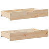 Vidaxl bedlades 2 st met wieltjes 90x55x17 cm massief grenenhout