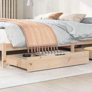 Vidaxl bedlades 2 st met wieltjes 90x55x17 cm massief grenenhout - afbeelding 2