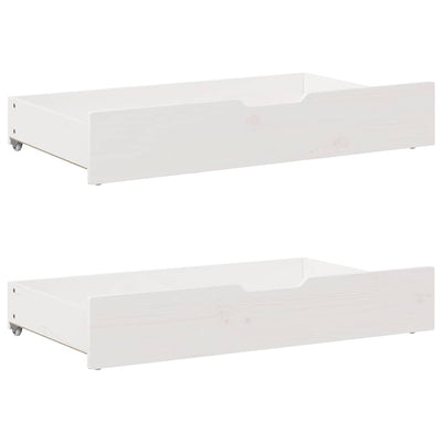 Vidaxl bedlades 2 st 90x55x17 cm massief grenenhout wit