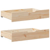 Vidaxl bedlades 2 st met wieltjes 85x55x17 cm massief grenenhout