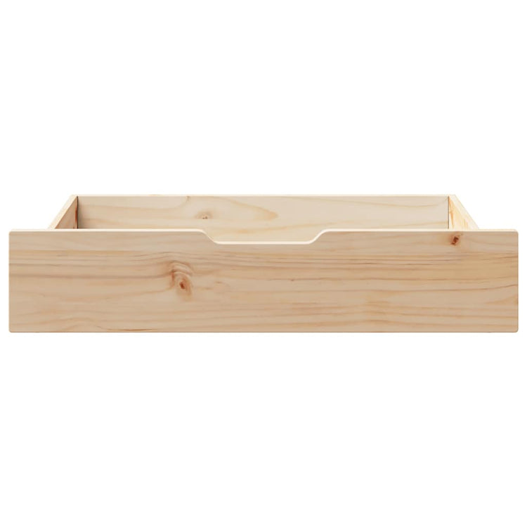Vidaxl bedlades 2 st met wieltjes 85x55x17 cm massief grenenhout