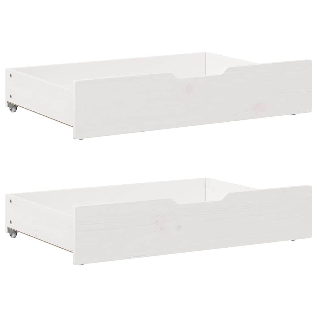 Vidaxl bedlades 2 st 85x55x17 cm massief grenenhout wit