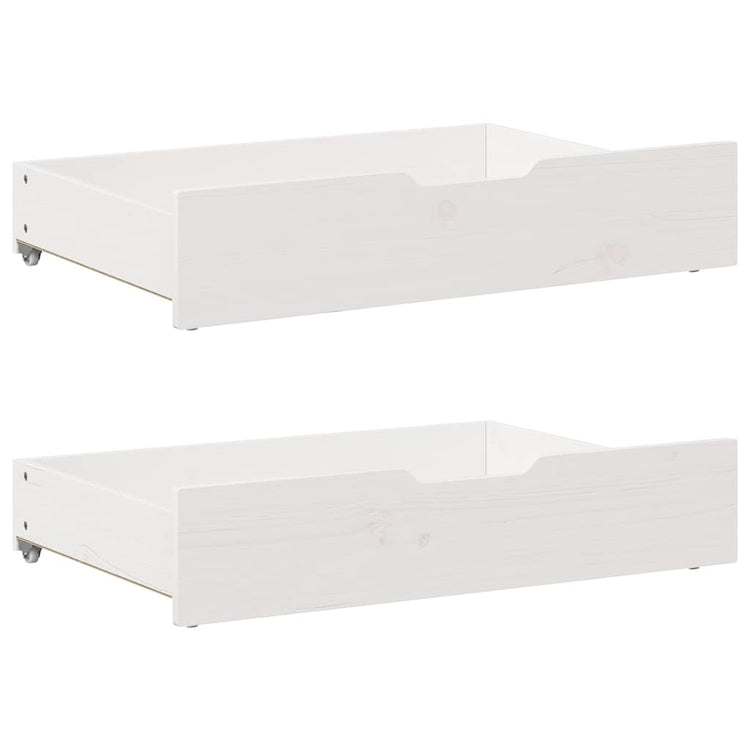 Vidaxl bedlades 2 st 85x55x17 cm massief grenenhout wit