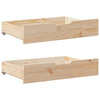 Vidaxl bedlades 2 st met wieltjes 80x55x17 cm massief grenenhout