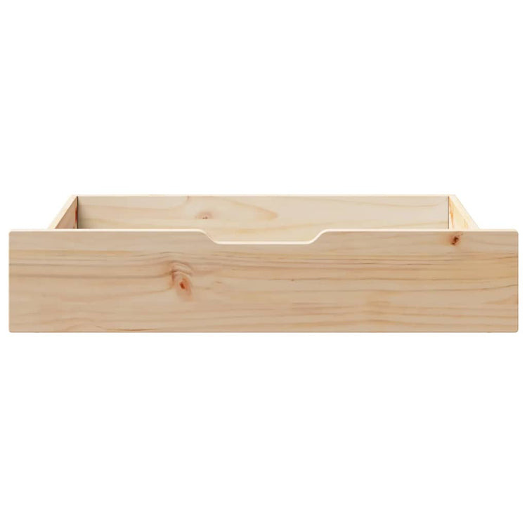Vidaxl bedlades 2 st met wieltjes 80x55x17 cm massief grenenhout