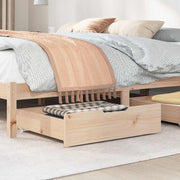 Vidaxl bedlades 2 st met wieltjes 75x55x17 cm massief grenenhout - afbeelding 2