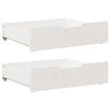 Vidaxl bedlades 2 st 75x55x17 cm massief grenenhout wit - afbeelding 2