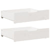 Vidaxl bedlades 2 st 75x55x17 cm massief grenenhout wit