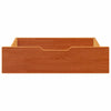 Vidaxl bedlades 2 st 75x55x17 massief grenenhout wasbruin