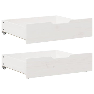 Vidaxl bedlades 2 st 65x55x17 cm massief grenenhout wit