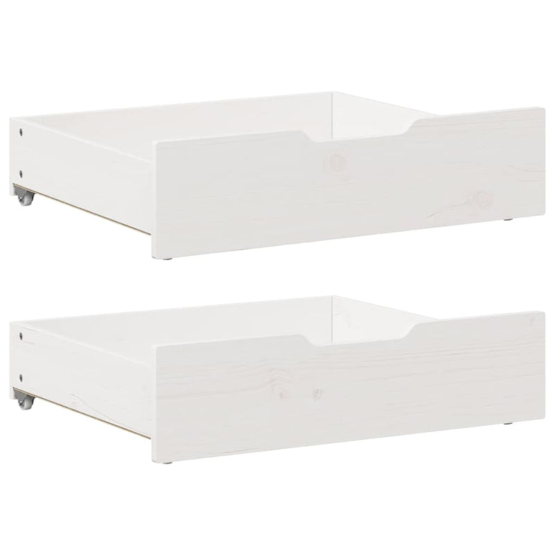 Vidaxl bedlades 2 st 65x55x17 cm massief grenenhout wit